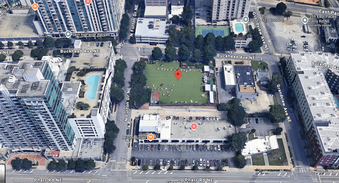 Developer Popular Buckhead Village Dog Park Bar To Remain For Now 309 Buckhead Ave. NE Jamestown Tower Map 